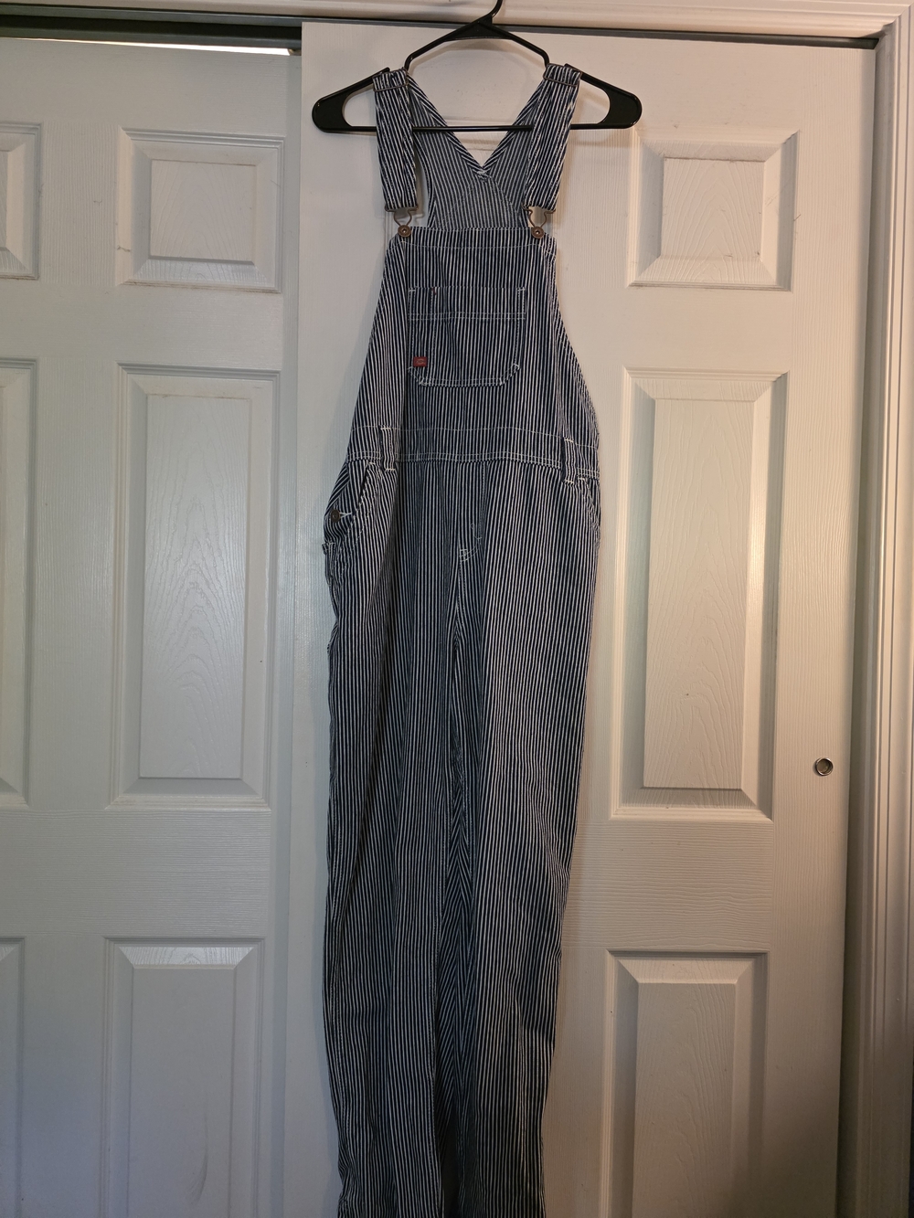 Women's Dickies Striped Blue Workwear Overalls